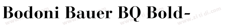 Bodoni Bauer BQ Bold字体转换